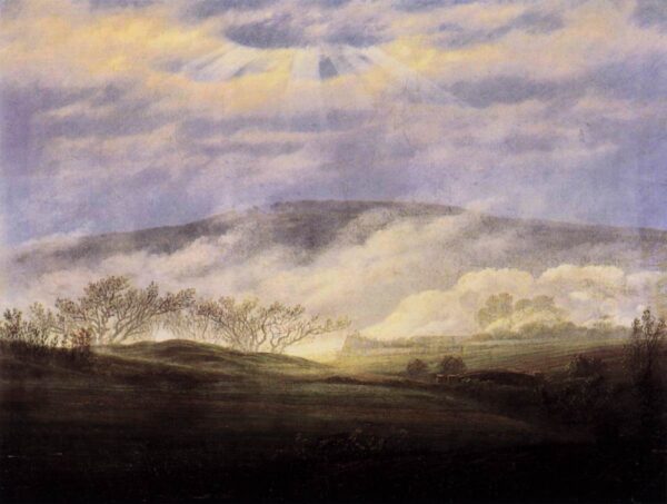 Fog in the Elbe Valley by Caspar David Friedrich, hand-painted oil painting reproduction