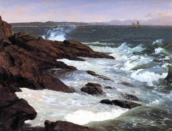 Fog off Mount Desert by Frederic Edwin Church, hand-painted oil painting reproduction