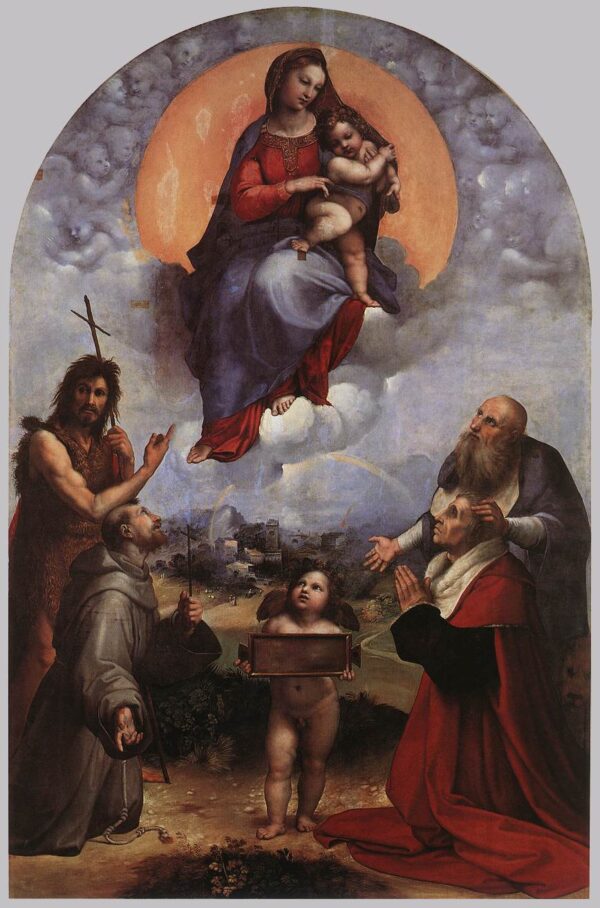 The Madonna of Foligno by Raphael Sanzio, hand-painted oil painting reproduction