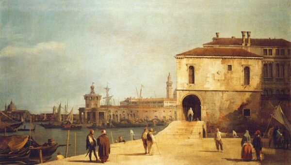 Fonteghetto della Farina by Canaletto, hand-painted oil painting reproduction