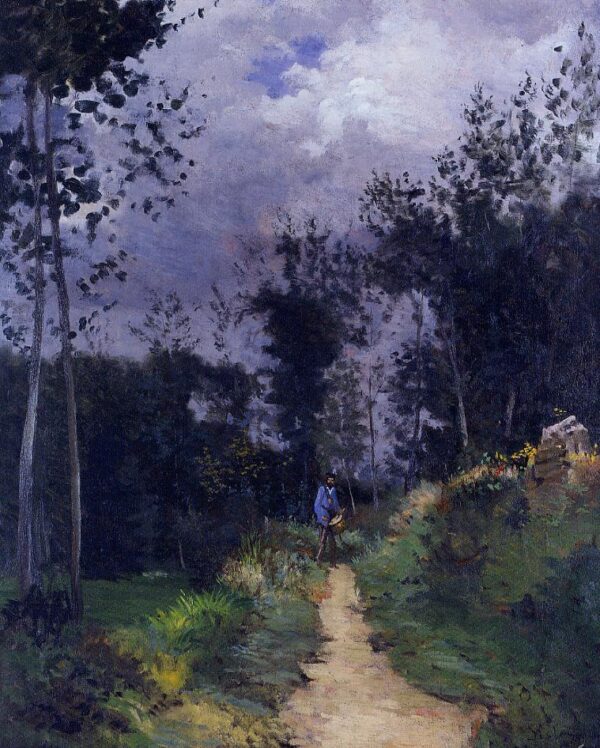 Rural Guardsman in the Fountainbleau Forest by Alfred Sisley, hand-painted oil painting reproduction