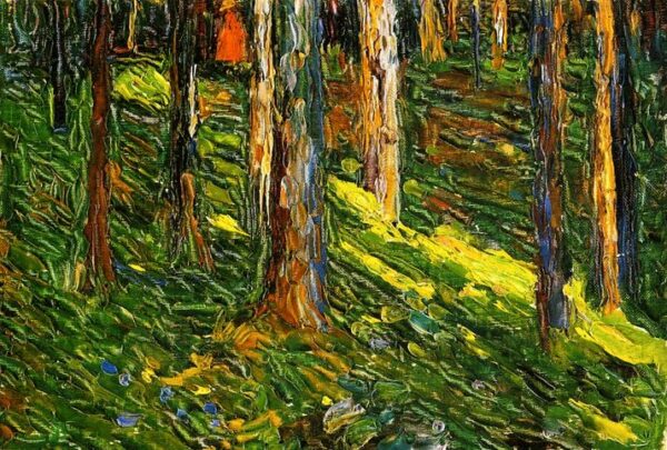 Forest Landscape with Red Figure by Wassily Kandinsky, hand-painted oil painting reproduction