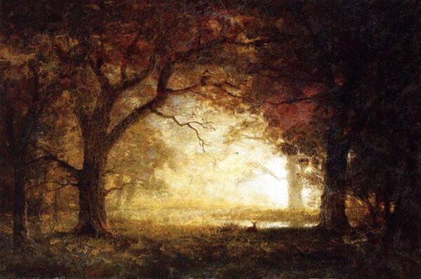 Forest Sunrise by Albert Bierstadt, hand-painted oil painting reproduction