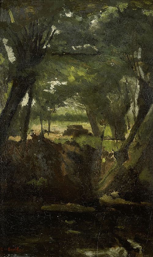 Forest View by George Hendrik Breitner, hand-painted oil reproduction