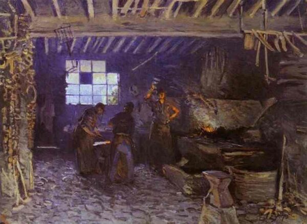 Forge at Marly-le-Roi by Alfred Sisley, hand-painted oil painting reproduction