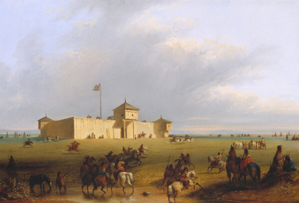 Fort Laramie by Alfred Jacob Miller, hand-painted oil painting reproduction