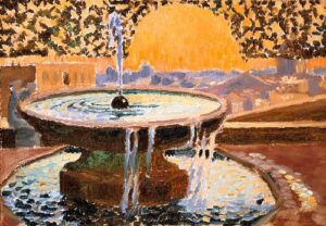 Fountain at the Villa Medici by Maurice Denis, hand-painted oil painting reproduction