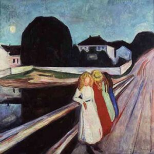 Four Girls on a Bridge by Edvard Munch, hand-painted oil painting reproduction