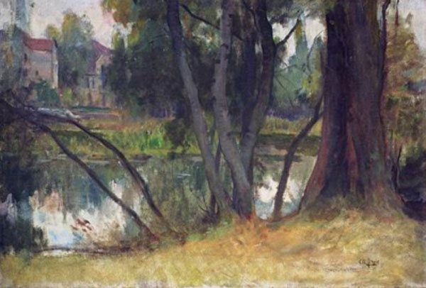 Landscape near the Artist’s House in Fouras by Charles-Amable Lenoir, hand-painted oil reproduction