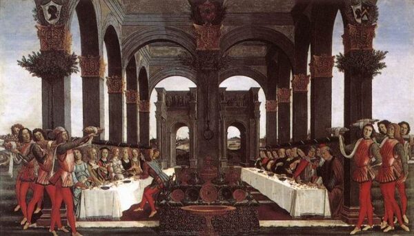 The Story of Nastagio degli Onesti Fourth episode by Sandro Botticelli, hand-painted oil painting reproduction