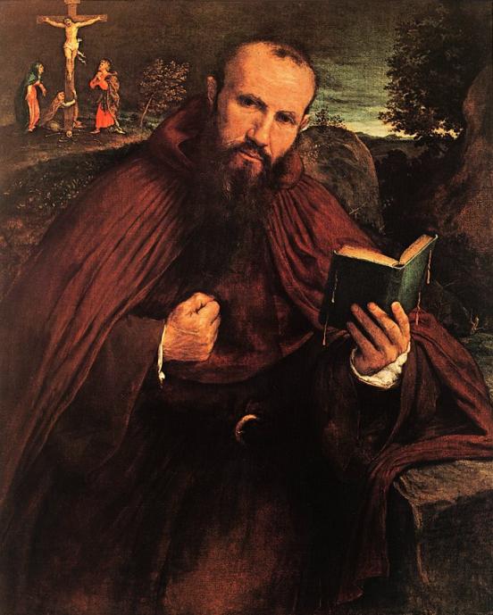 Fra Gregorio Belo di Vicenza by Lorenzo Lotto, hand-painted oil reproduction