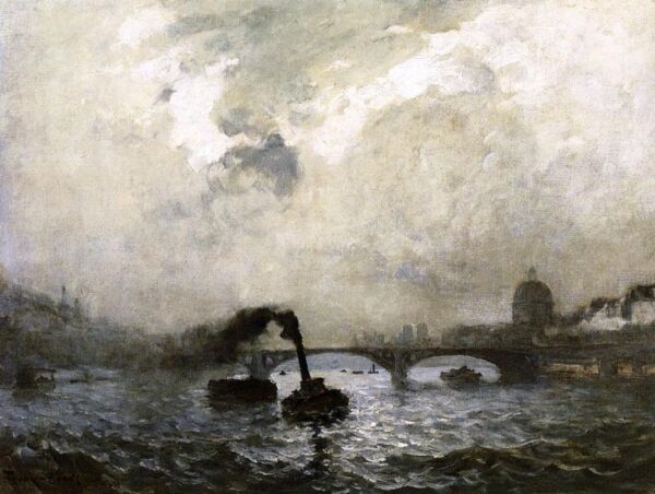 The Pont des Arts and the Institute de France by Frank Myers Boggs, hand-painted oil painting reproduction