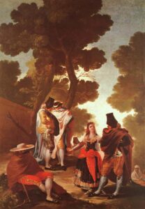The Maja and the Masked Men by Francisco de Goya, hand-painted oil painting reproduction