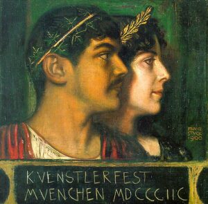 Franz and Mary Stuck as a God and Goddess by Franz von Stuck, hand-painted oil painting reproduction