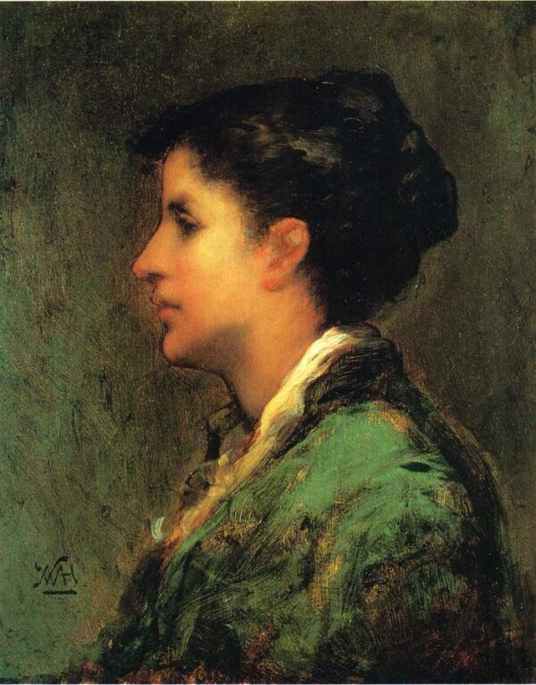 Frau Gernhardt by Theodore Clement Steele, hand-painted oil painting reproduction