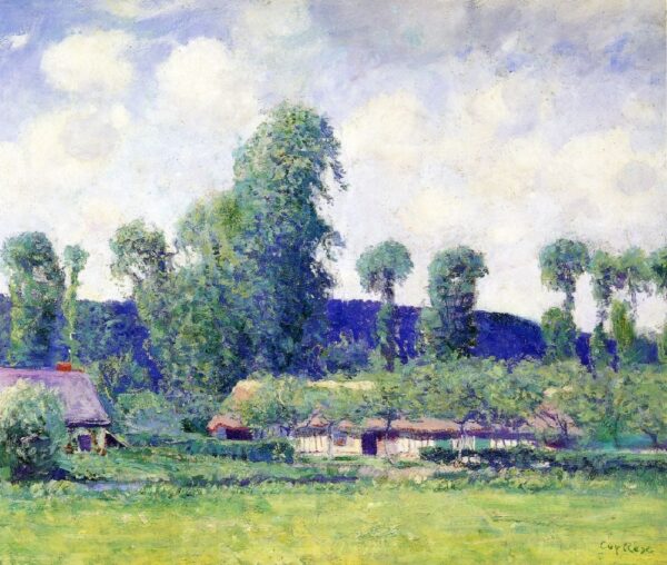 French Farm by Guy Rose, hand-painted oil painting reproduction