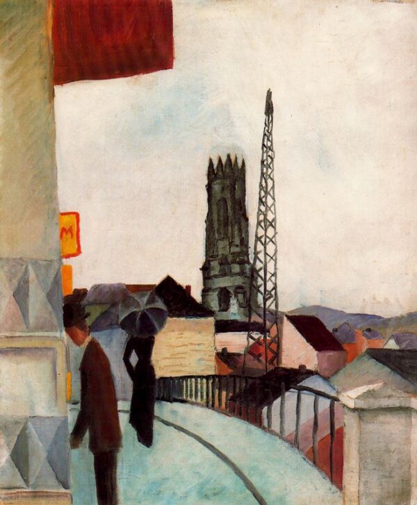 Fribourg Cathedral by August Macke, hand-painted oil painting reproduction