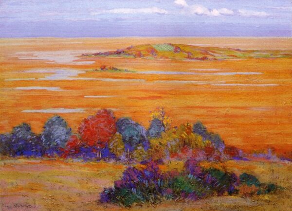 From Bayberry Hill 1910 by Arthur Wesley Dow, hand-painted oil painting reproduction