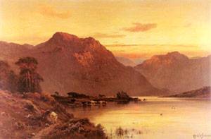 From The Bramber Pass by Alfred de Breanski Snr, hand-painted oil reproduction