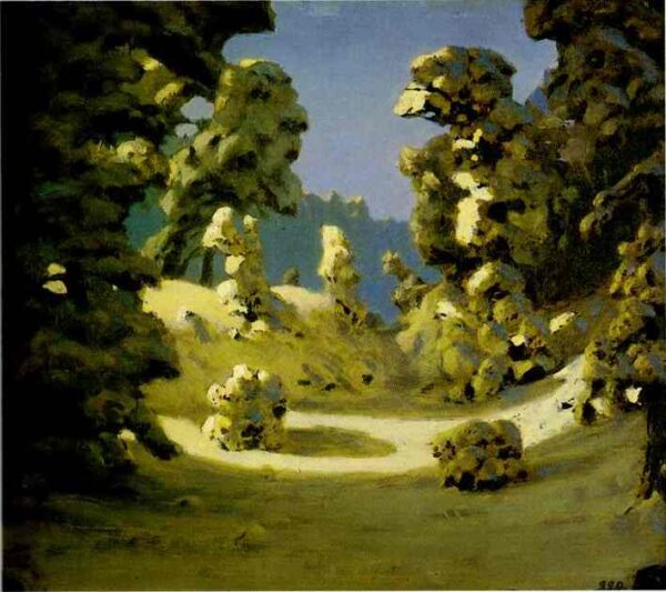 Winter, Sunlight On The Hoar-Frost by Arkhip Kuindzhi, hand-painted oil painting reproduction