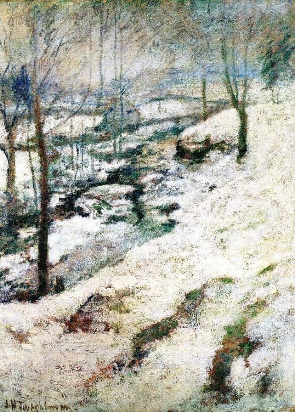Frozen Brook by John Henry Twachtman, hand-painted oil painting reproduction