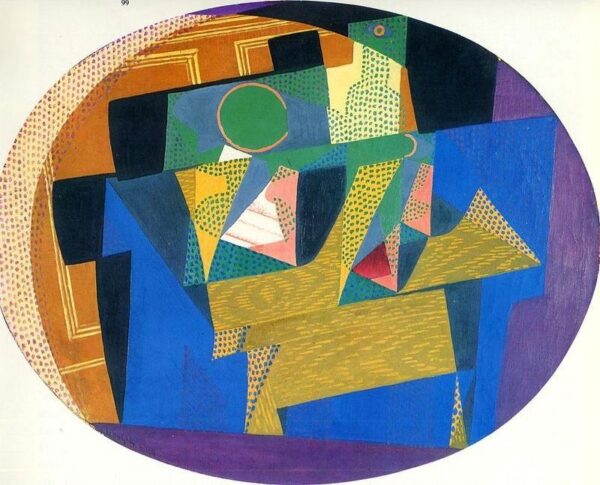 Fruit Bowl with Bottle by Juan Gris, hand-painted oil painting reproduction