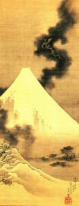 The Dragon Of Smoke Escaping From Mount Fuji by Katsushika Hokusai, hand-painted oil painting reproduction