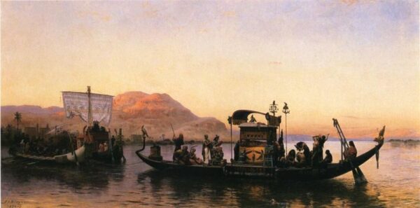 Funeral of a Mummy by Frederick Arthur Bridgman, hand-painted oil painting reproduction