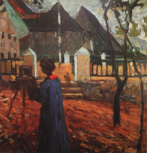 Gabriele Munter Painting by Wassily Kandinsky, hand-painted oil reproduction