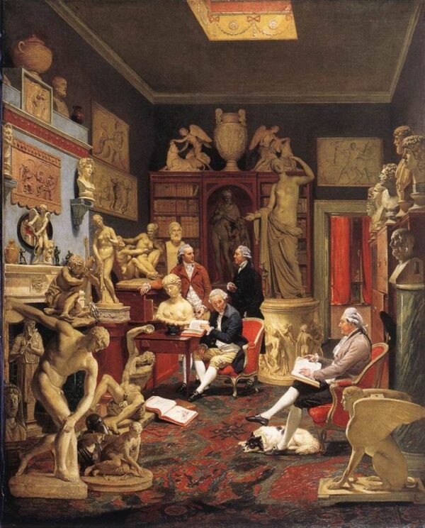 Charles Towneley in his Sculpture Gallery by Johann Zoffany, hand-painted oil painting reproduction