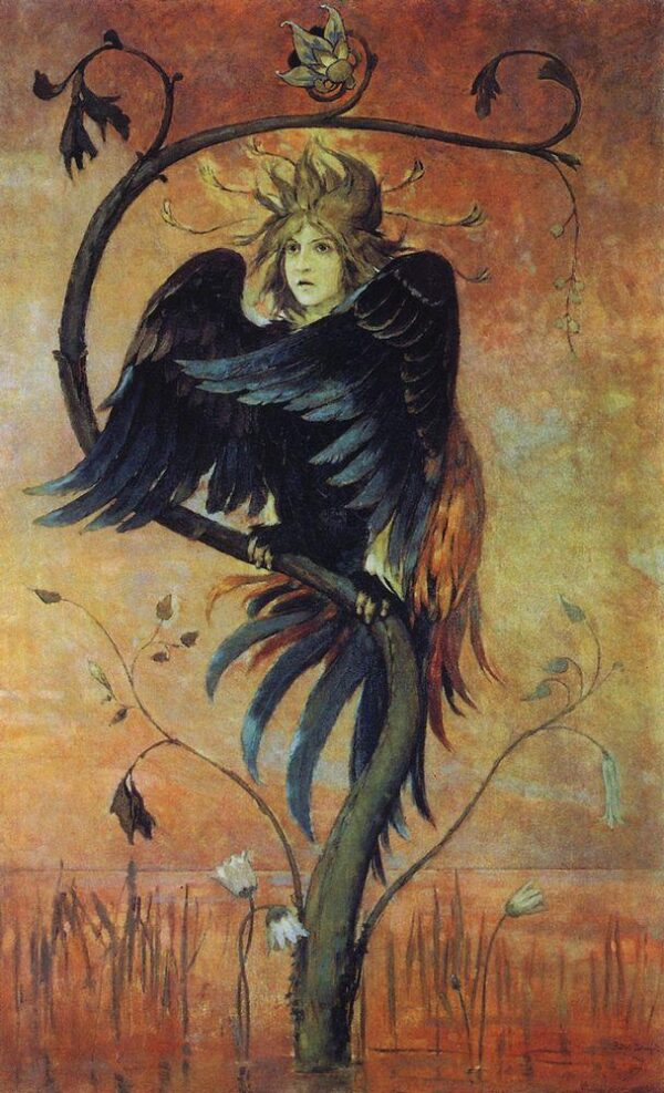 Gamayun – The Prophetic Bird by Viktor Vasnetsov, hand-painted oil painting reproduction