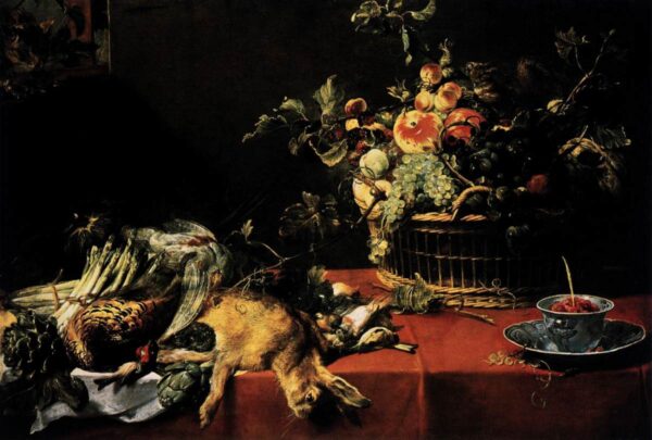 Still Life with Fruit Basket and Game by Frans Snyders, hand-painted oil painting reproduction