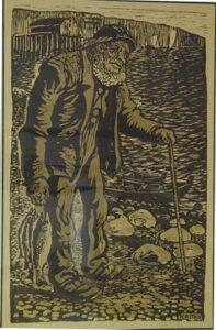 Gammel Fisker by Nikolai Astrup, hand-painted oil painting reproduction