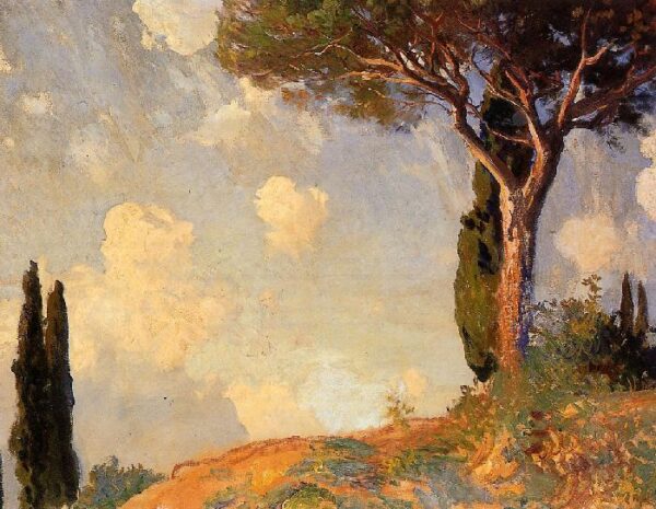 A Landscape Study at San Vigilio, Lake of Garda by John Singer Sargent, hand-painted oil painting reproduction