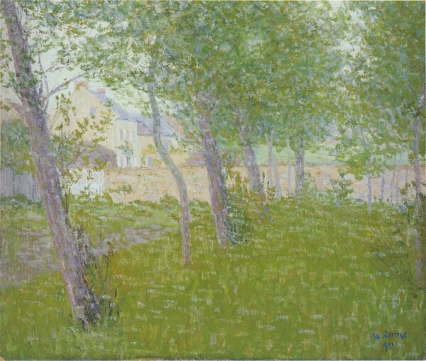Garden by the House by Gustave Loiseau, hand-painted oil painting reproduction
