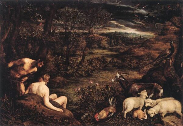 Garden of Eden by Jacopo Bassano, hand-painted oil painting reproduction
