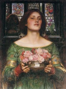 Gather Ye Rosebuds while ye may by John William Waterhouse, hand-painted oil painting reproduction