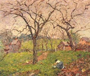 Gathering Greens by Robert Spencer, hand-painted oil painting reproduction