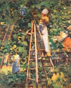 Gathering Plums by Theodore Robinson, hand-painted oil painting reproduction