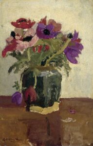 Gemberpot met anemonen by George Hendrik Breitner, hand-painted oil painting reproduction