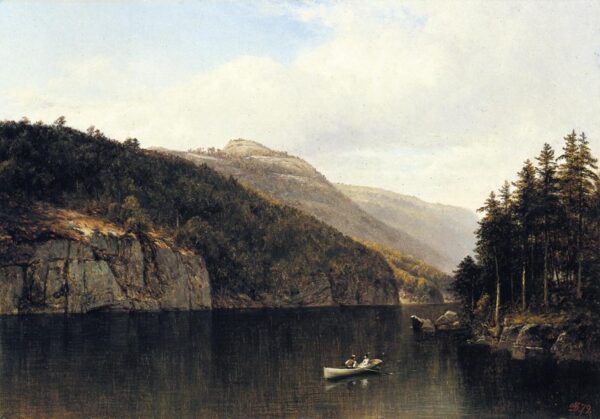 Looking West, from Dollar Island, Lake George by David Johnson, hand-painted oil painting reproduction