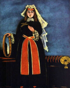 Georgian Woman With A Tambourine by Niko Pirosmani, hand-painted oil painting reproduction