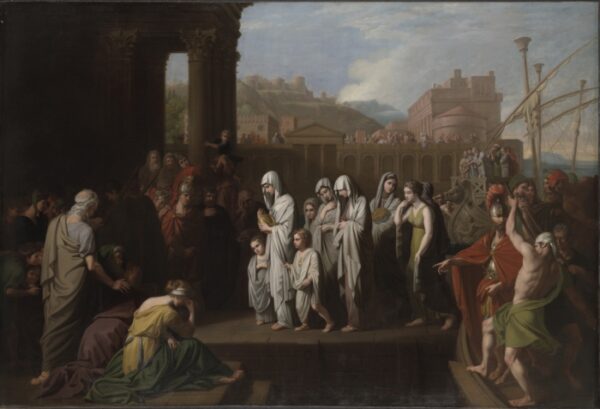 Agrippina Landing at Brundisium with the Ashes of Germanicus by Benjamin West, hand-painted oil painting reproduction