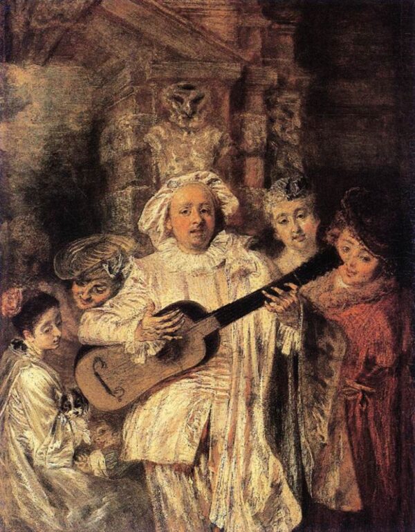 Gilles and his Family by Antoine Watteau, hand-painted oil painting reproduction