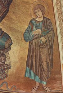Christ Enthroned between the Virgin and St John the Evangelist by Giovanni Cimabue, hand-painted oil painting reproduction