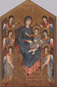 Madonna Enthroned with the Child and Two Angels by Giovanni Cimabue, hand-painted oil painting reproduction