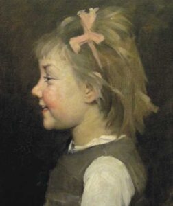 Girl Smiling by Marie Bashkirtseff, hand-painted oil painting reproduction