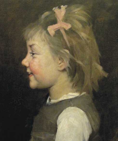 Girl Smiling by Marie Bashkirtseff, hand-painted oil reproduction
