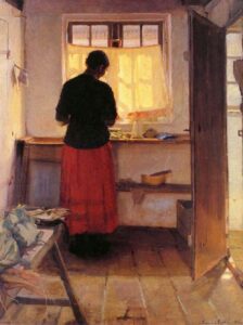 Girl in Kitchen by Anna Ancher, hand-painted oil painting reproduction