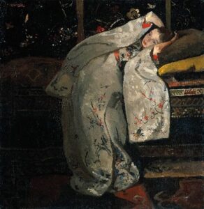 Girl in a White Kimono by George Hendrik Breitner, hand-painted oil painting reproduction